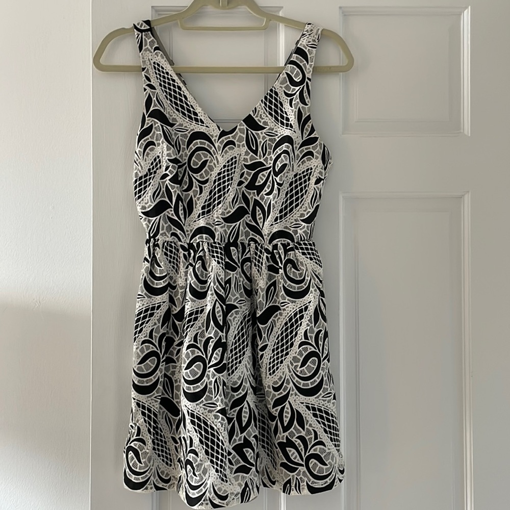 White and black aline Aqua dress
